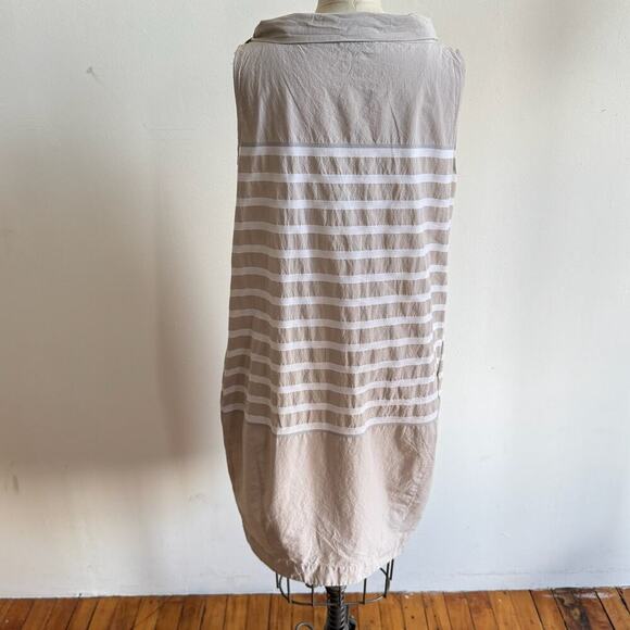 ROSSO35 Beige Striped Cocoon Dress - Picture 5 of 9